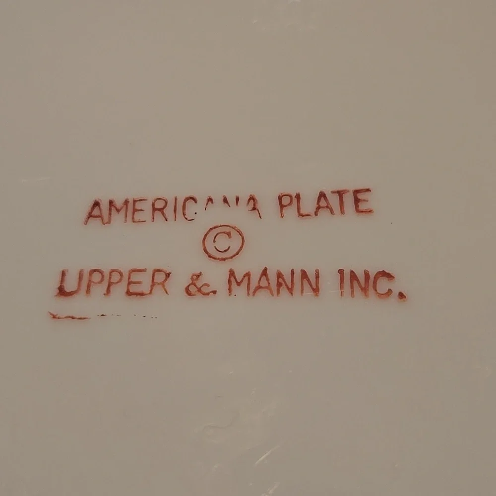 MCM Lipper & Mann Inc. Americana Plate